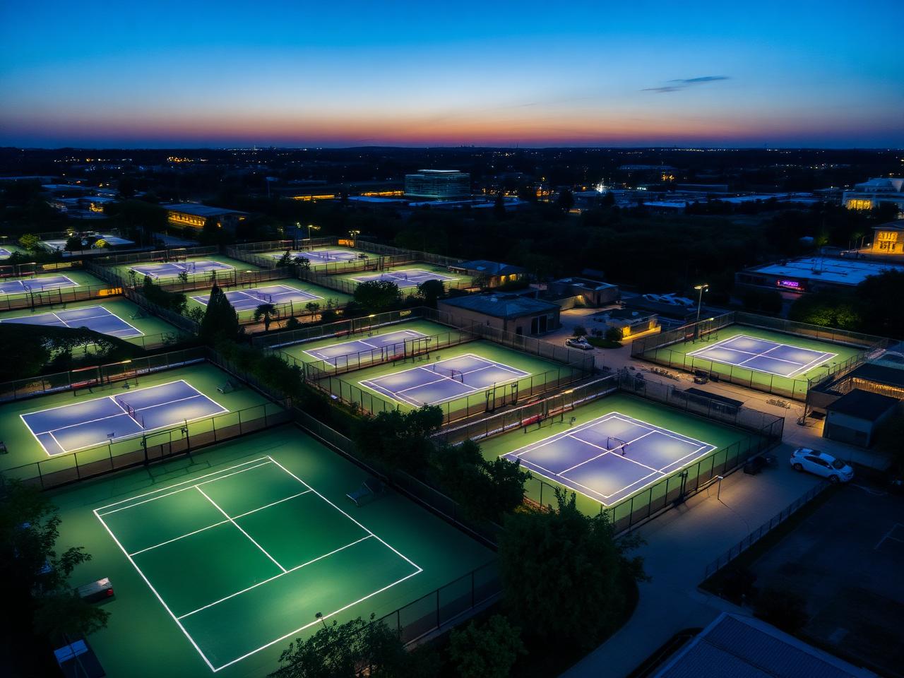 Vista dall'alto del Padel Club Tivoli Terme