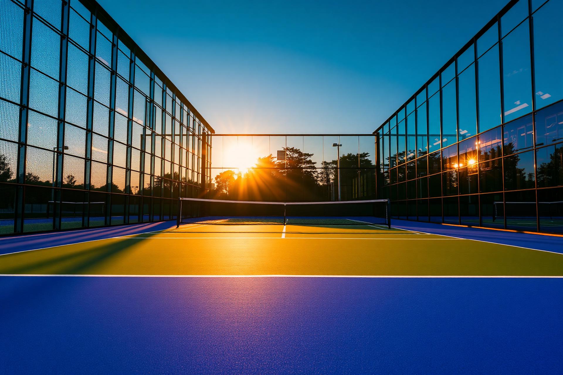 Campo da padel Tivoli Terme al tramonto