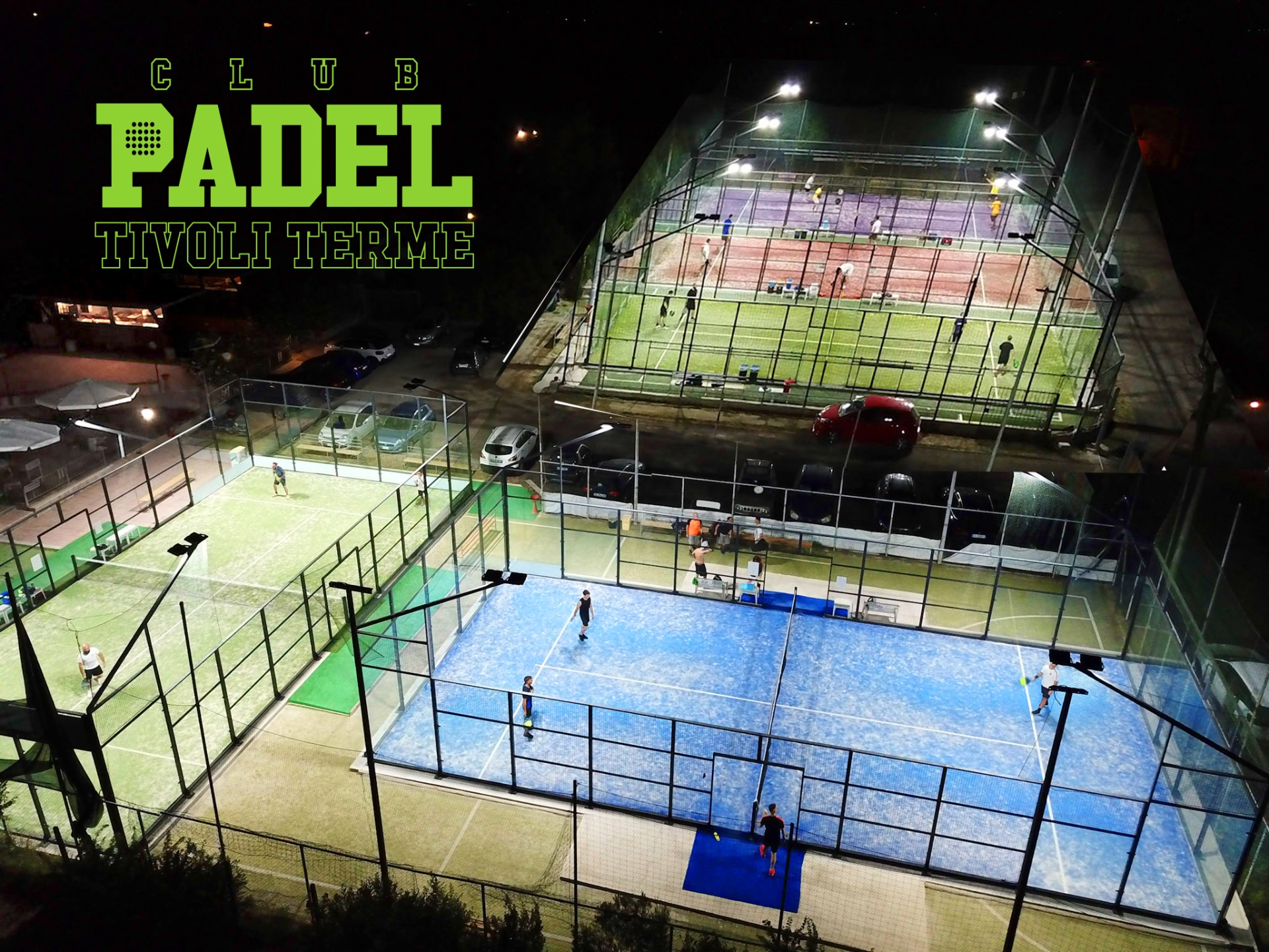 Campo da padel Tivoli Terme al tramonto